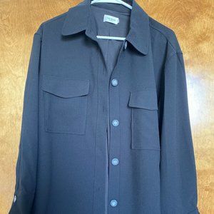 BRAND NEW The Reset R Label Black Lined Shirt /Shacket Size L